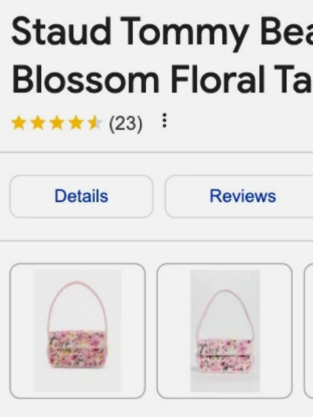 STAUD TOMMY BEADED BLOSSOM FLORAL TAPESTRY Shoulder Bag MSRP$395 Artistic & Chic - Picture 3 of 16